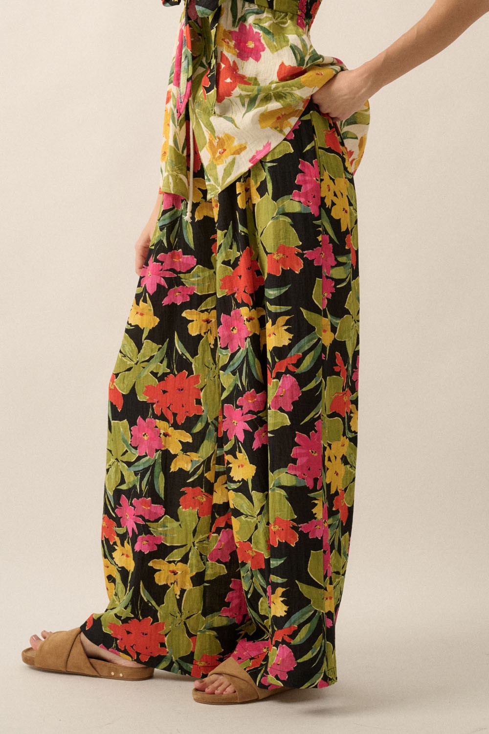 The Meadow Floral Convertible Top + Pant Set - Sold Separately