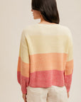 The Meggy Orange Color Block Sweater