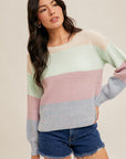 The Meggy Blue Color Block Sweater