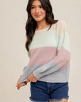 The Meggy Blue Color Block Sweater