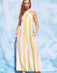 The Melody Striped Halter Jumpsuit