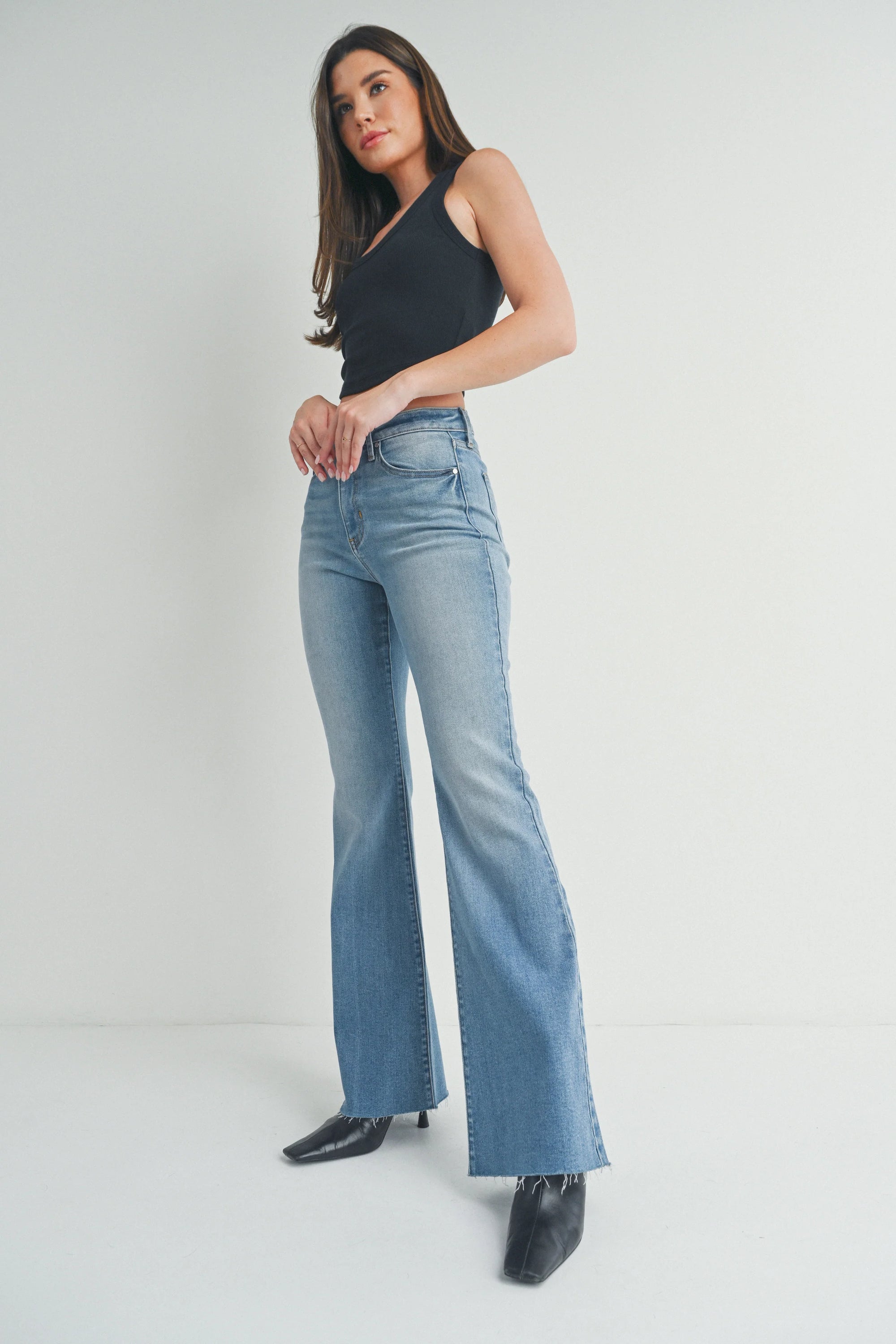 The Mia Straight Bootcut Jeans by Just Black Denim