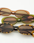 The Mimi Milky Tortoise Acetate Oval Sunglasses