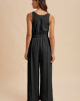 The Minerva Black Crepe Knit Jumpsuit