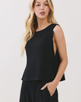 The Mona Black Top + Pant Set - Sold Separately
