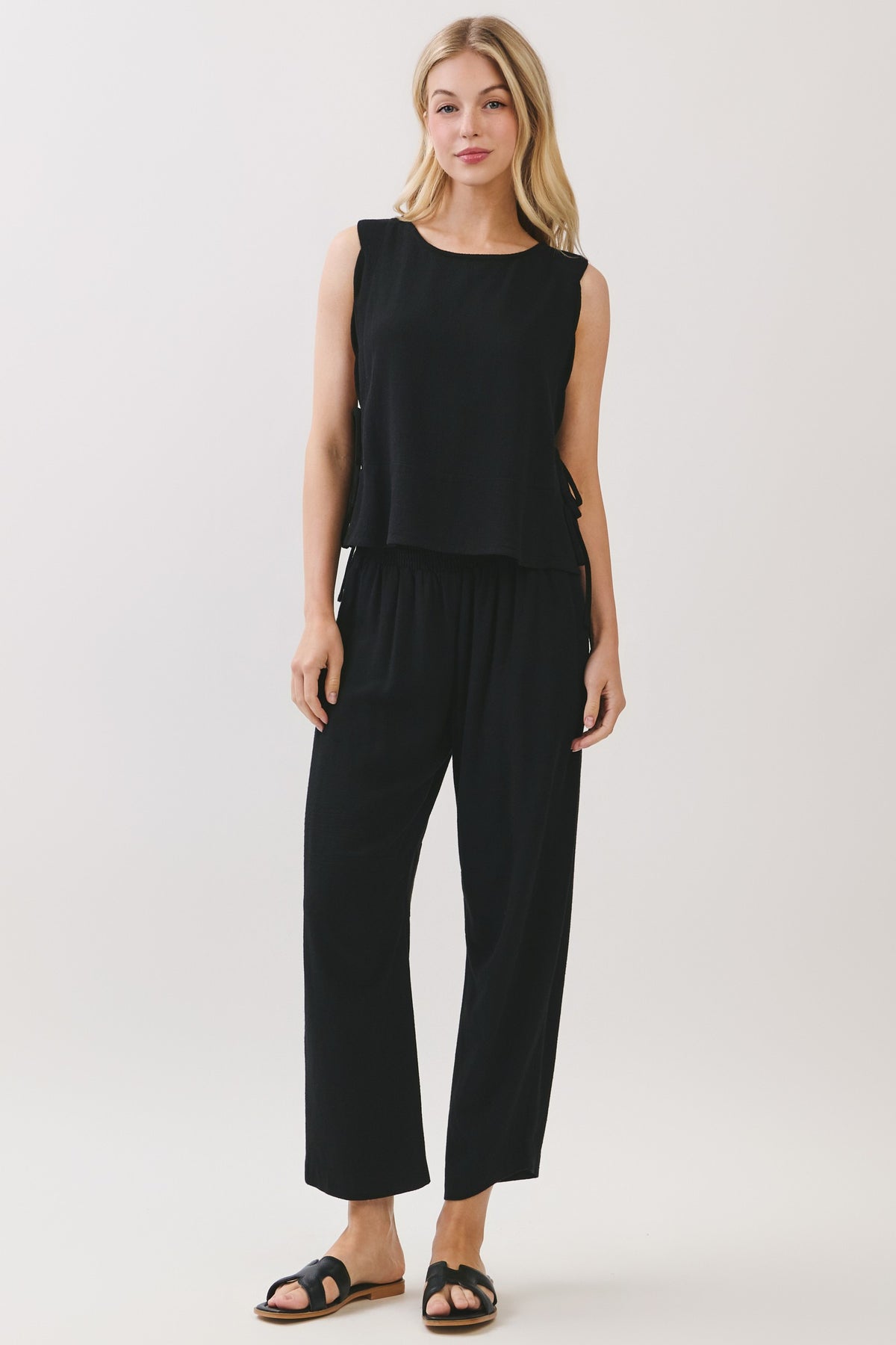The Mona Black Top + Pant Set - Sold Separately