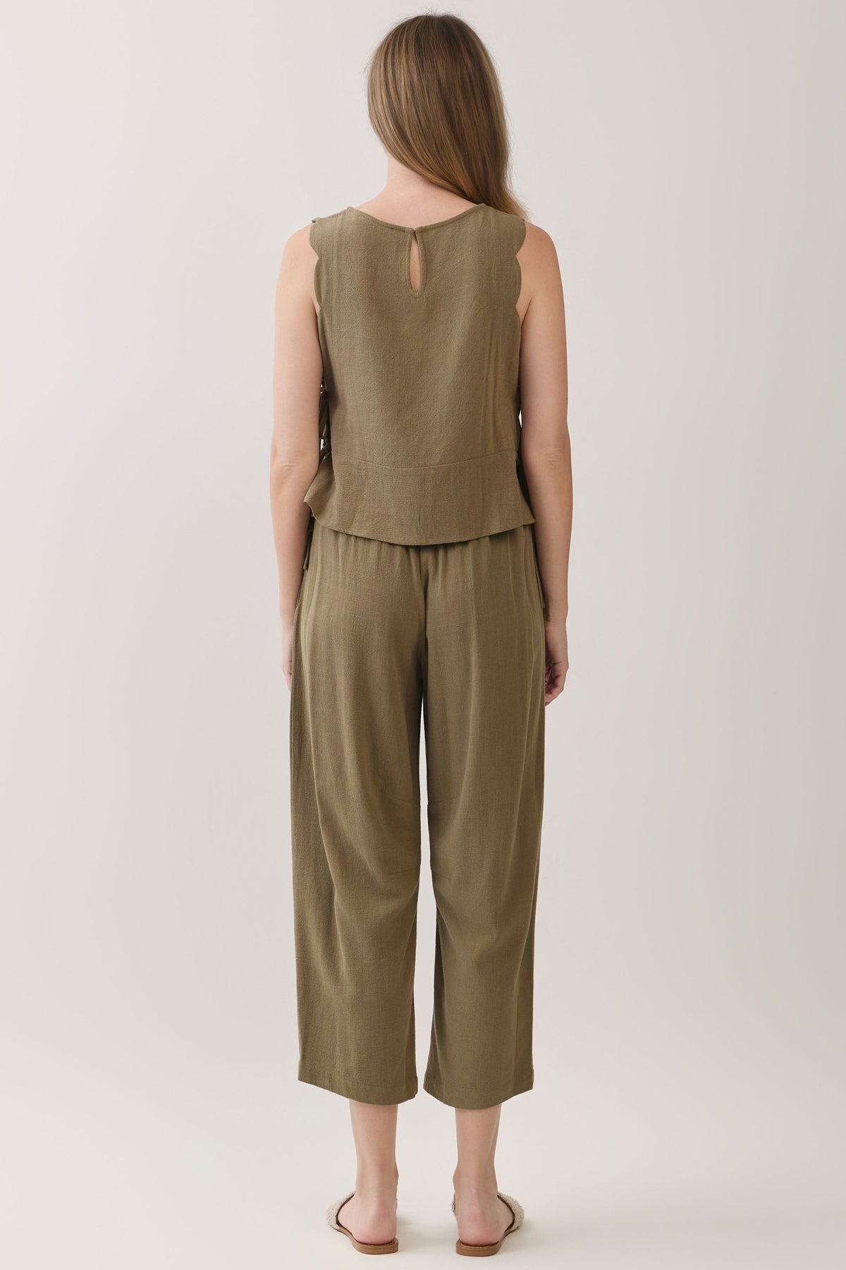 The Mona Olive Top + Pant Set - Sold Separately