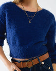 The Morrigan Blue Soft Knit Sweater