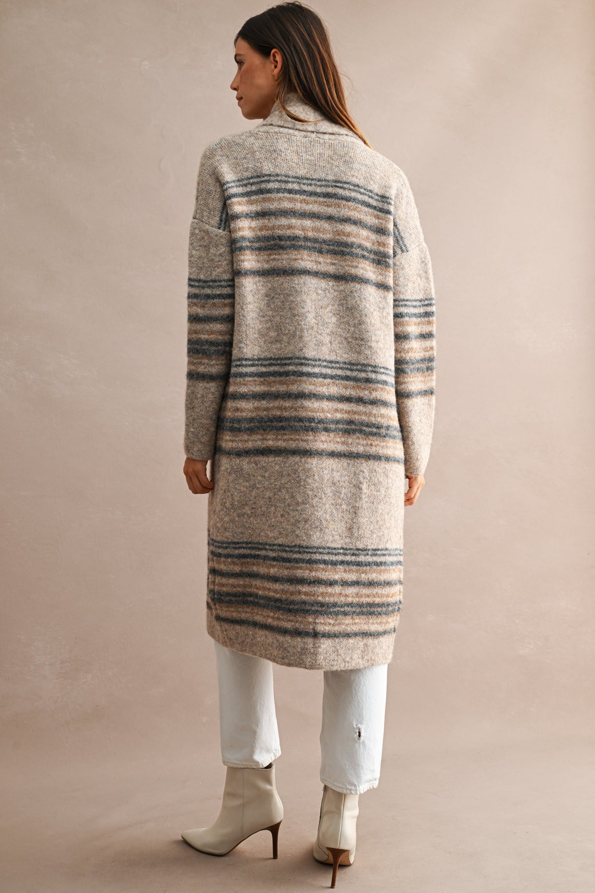 The Nadine Striped Longline Cardigan