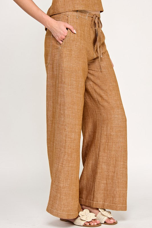 The Nara Linen Top + Pants Set - Sold Separately
