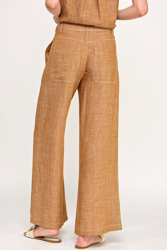 The Nara Linen Top + Pants Set - Sold Separately