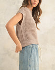 The Nevah Stone Crochet Knitted Top