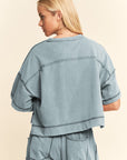 The Neve Distressed Top + Pant Set - Sold Separately