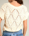 The Nia Pom Pom Crochet Sweater