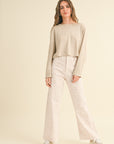 The Nicole Taupe Long Sleeve Top