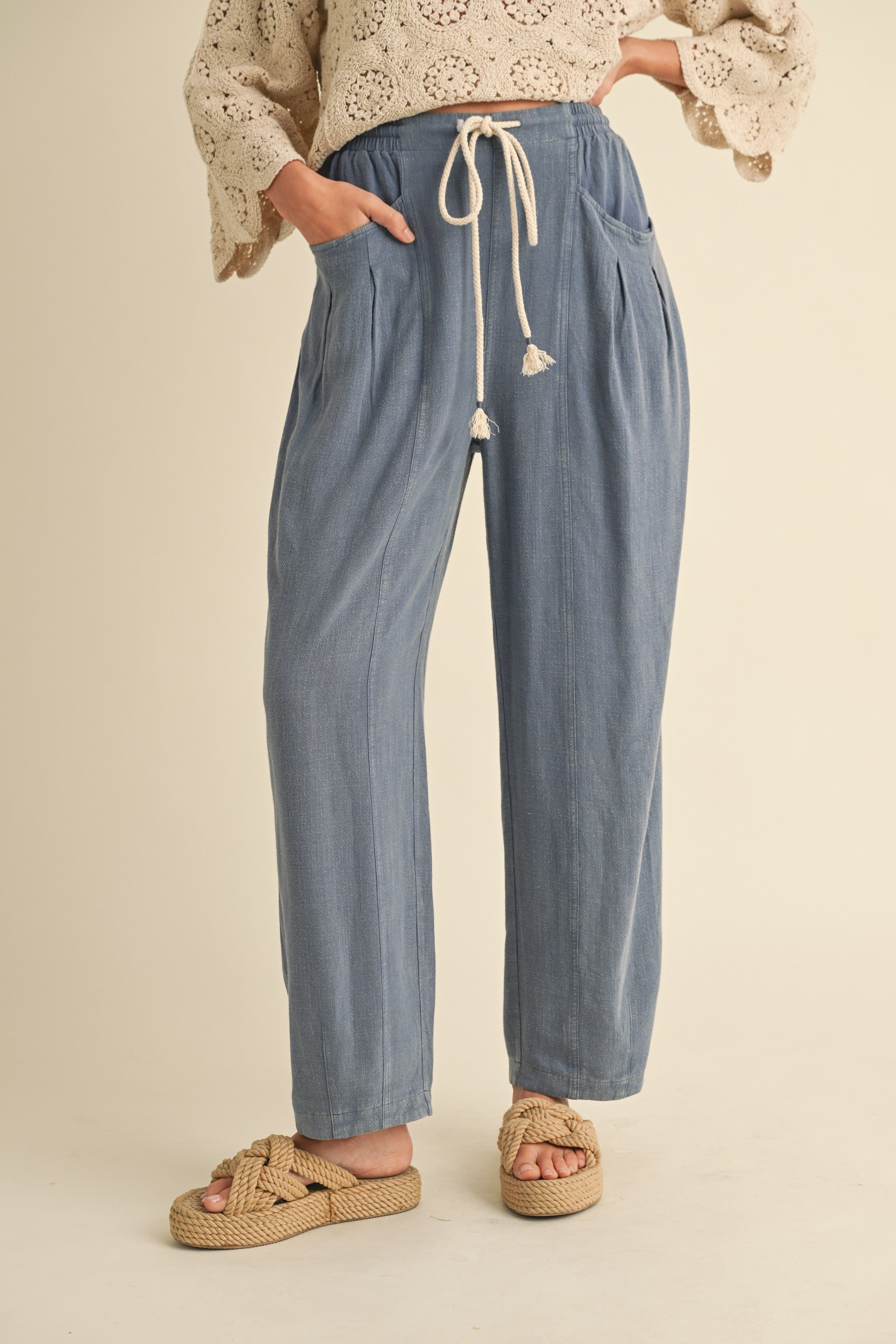 The Noa Drawstring Barrel Pants
