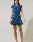 The Odora Dot Ruffle Mini Dress