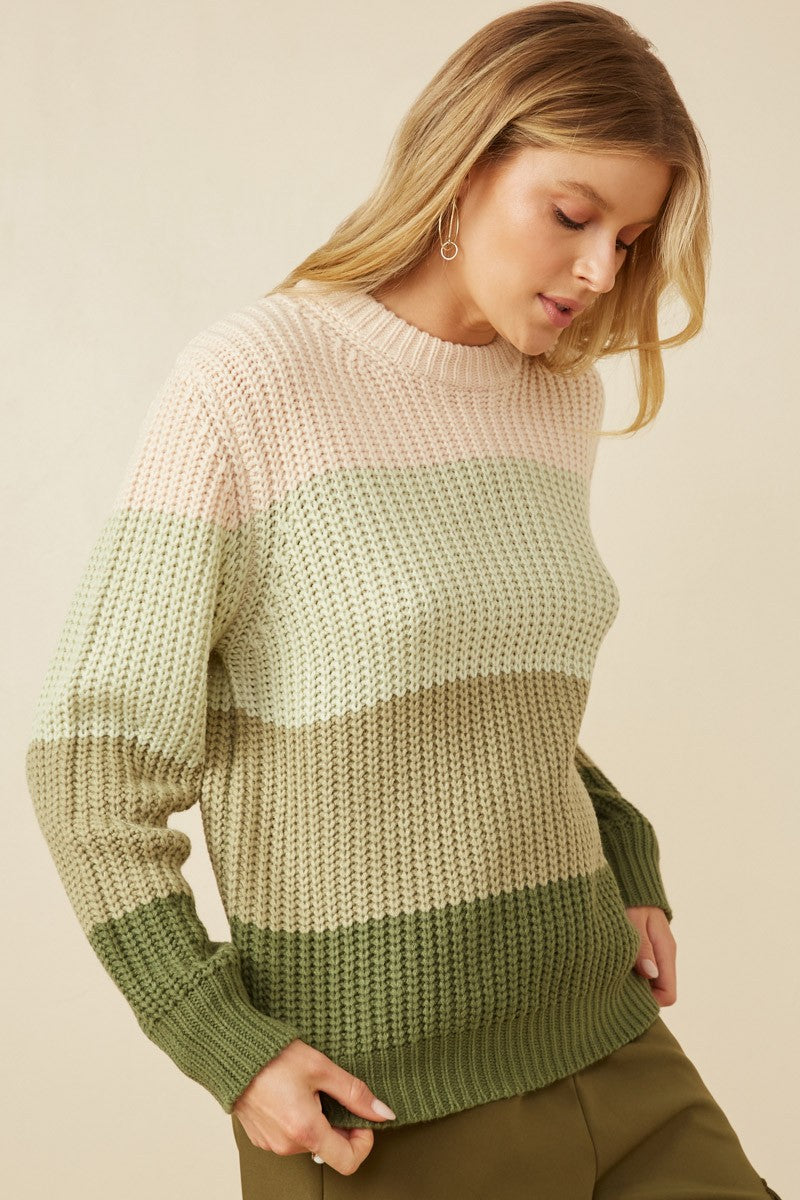 The Olivia Colorblock Crewneck Sweater