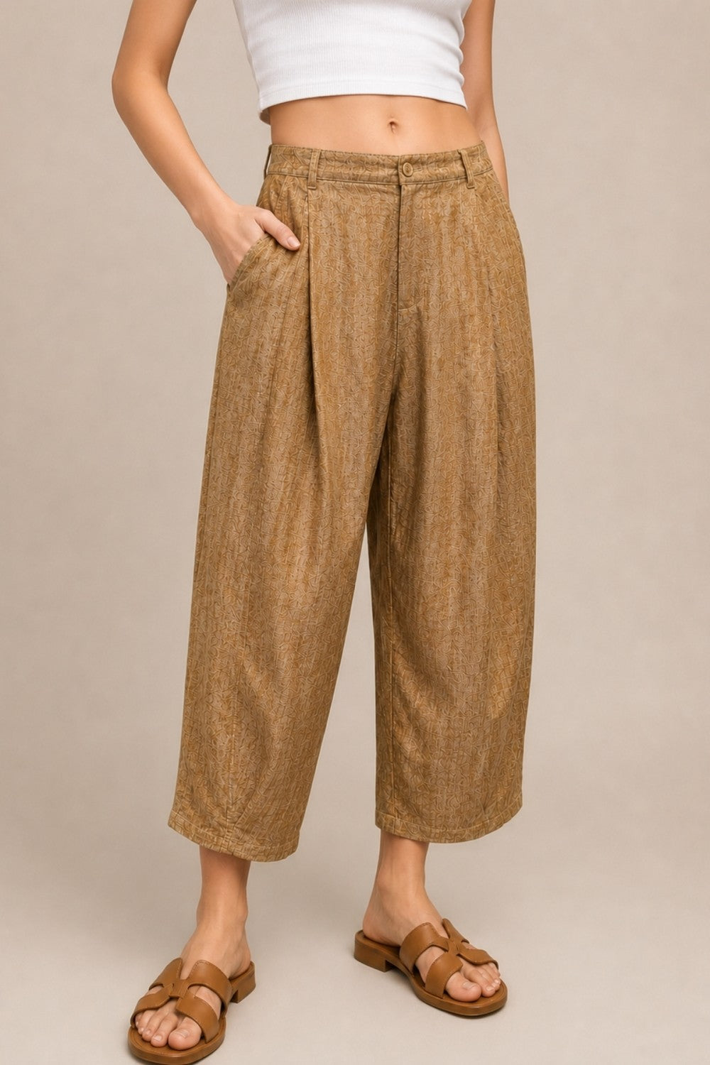The Tova Brown Top + Pant Set - Sold Separately