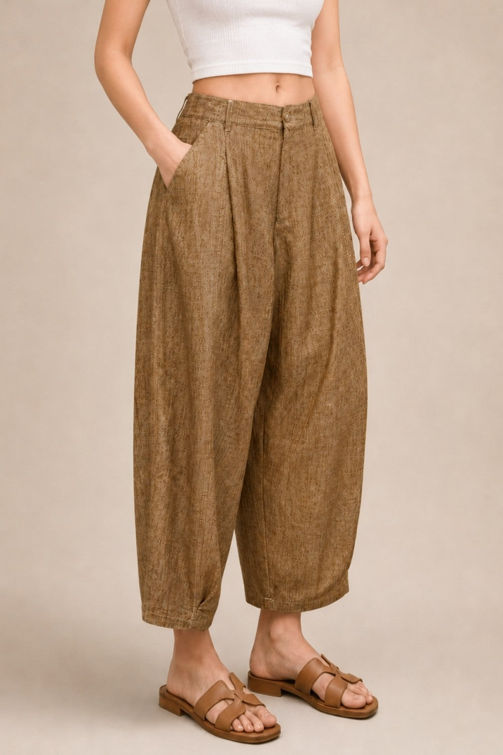 The Tova Brown Top + Pant Set - Sold Separately