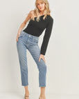 The Paityn Comfort Skinny Straight Jeans by Just Black Denim