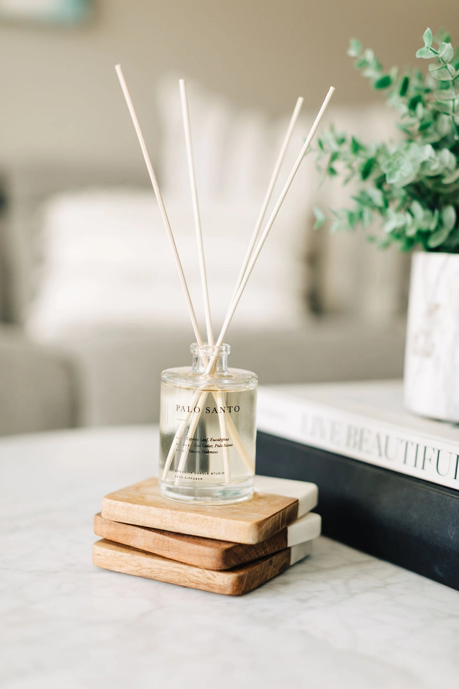 The Palo Santo Reed Diffuser by Brooklyn Candle Studio