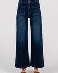The Paola Dark Denim Sailor Front Patch Pocket Jeans