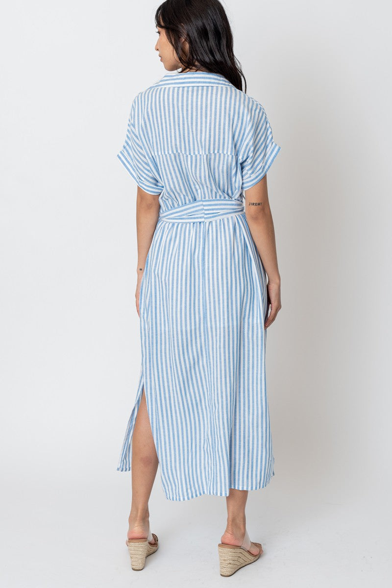 The Pennie Striped Shirt Dress