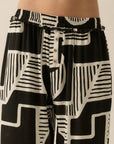 The Petra Black Abstract Top + Pants Set - Sold Separately