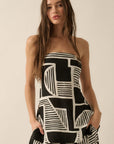 The Petra Black Abstract Top + Pants Set - Sold Separately