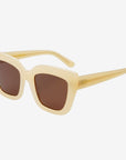 The Portofino Tan Acetate Oversized Cat Eye Sunglasses