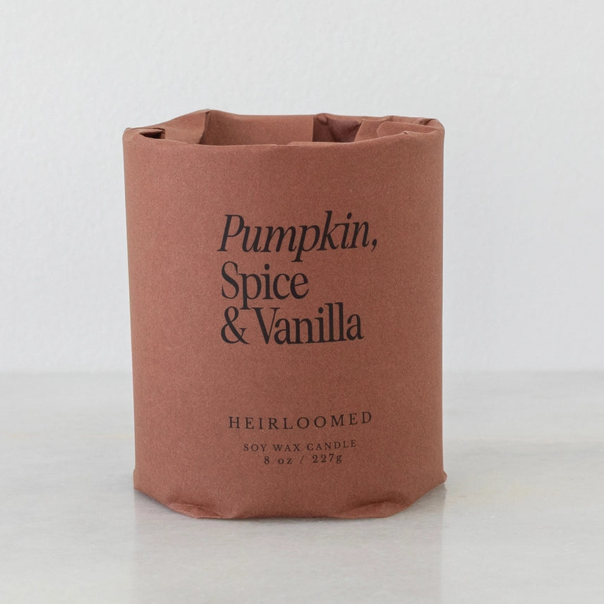 The Pumpkin, Spice &amp; Vanilla Candle by Heirloomed Collection