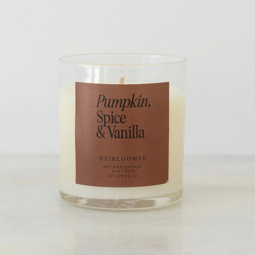 The Pumpkin, Spice &amp; Vanilla Candle by Heirloomed Collection