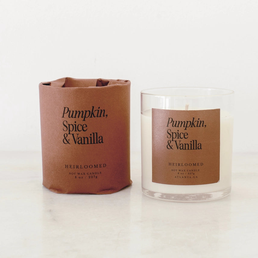 The Pumpkin, Spice &amp; Vanilla Candle by Heirloomed Collection