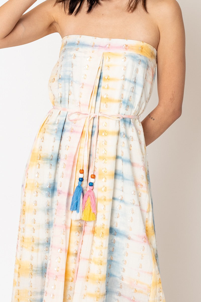 The Rainbow Tie-Dye Tube Maxi Dress