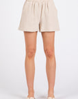 The Ren Ecru Cotton Gauze Top + Shorts Set - Sold Separately