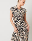 The Rhonda Abstract Cut Out Jumpsuit