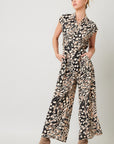 The Rhonda Abstract Cut Out Jumpsuit
