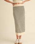 The Rita Striped Knit Top + Skirt Set - Sold Separately