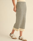 The Rita Striped Knit Top + Skirt Set - Sold Separately