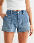 The Riven Denim Cargo Pocket Shorts