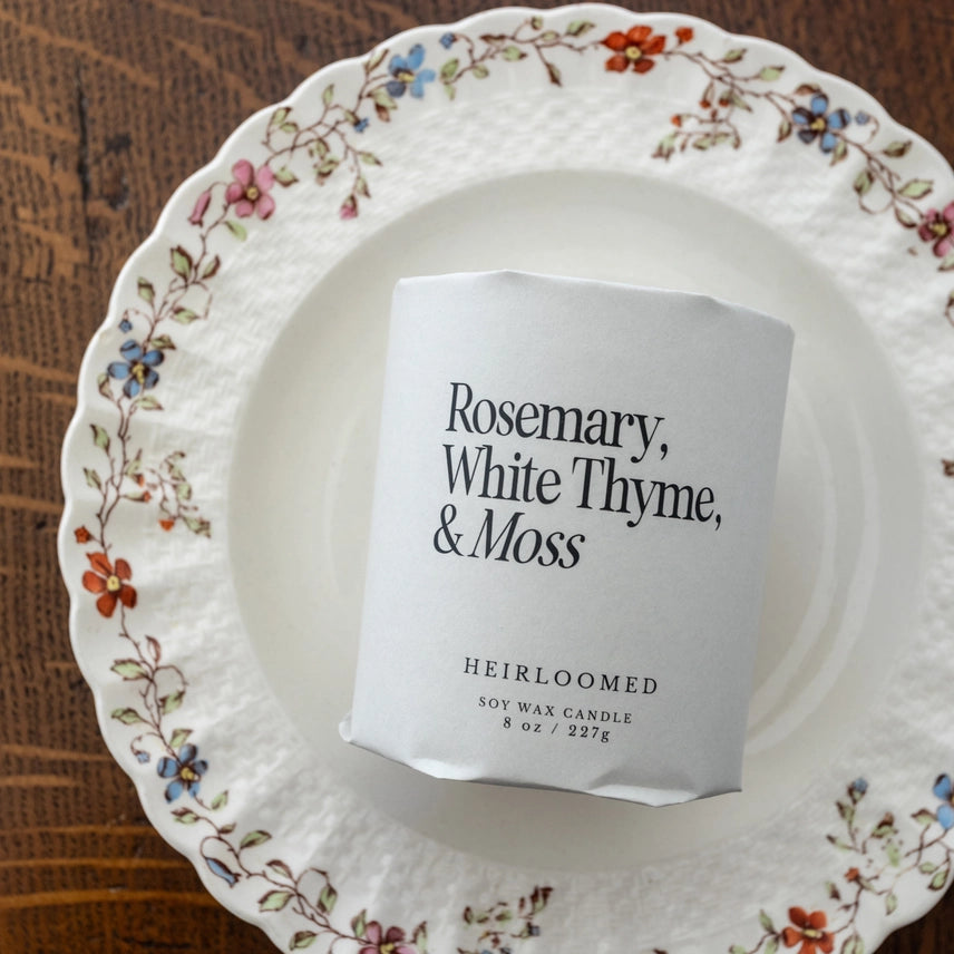 The Rosemary, White Thyme &amp; Moss Candle by Heirloomed Collection