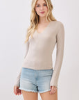 The Ruby V-Neck Long Sleeve Top