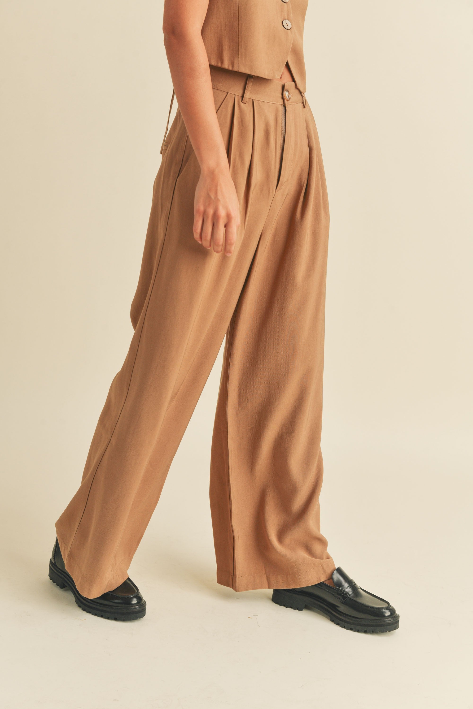 The Rumi Linen Vest + Pants Set - Sold Separately