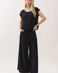 The Rumi Black Top + Pant Set - Sold Separately