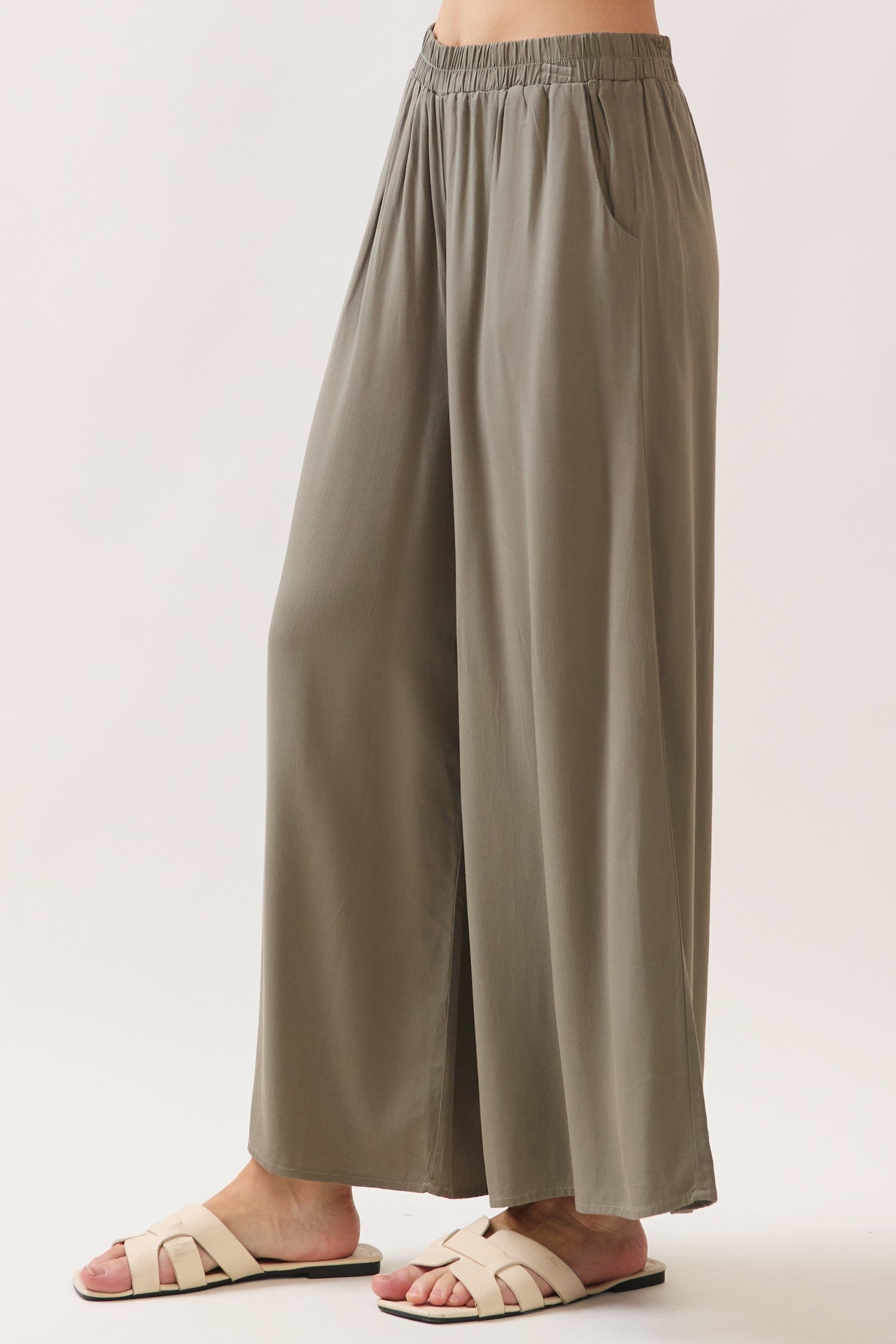The Rumi Vintage Olive Top + Pant Set - Sold Separately
