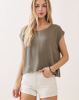 The Rumi Vintage Olive Top + Pant Set - Sold Separately