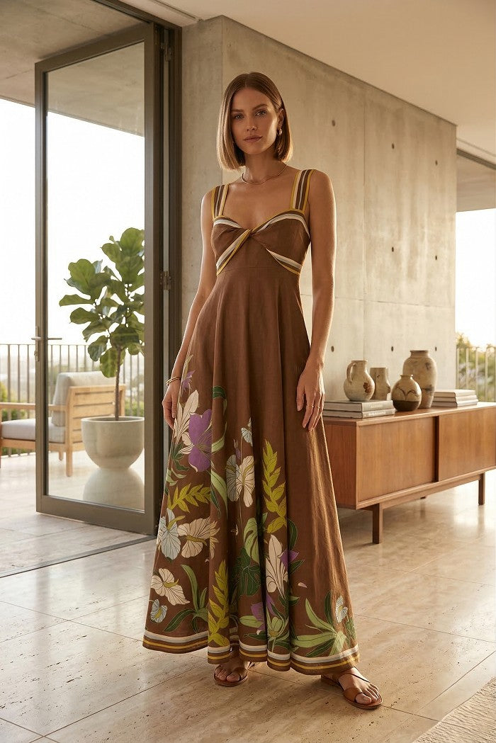 The Nevara Floral Twist Dress