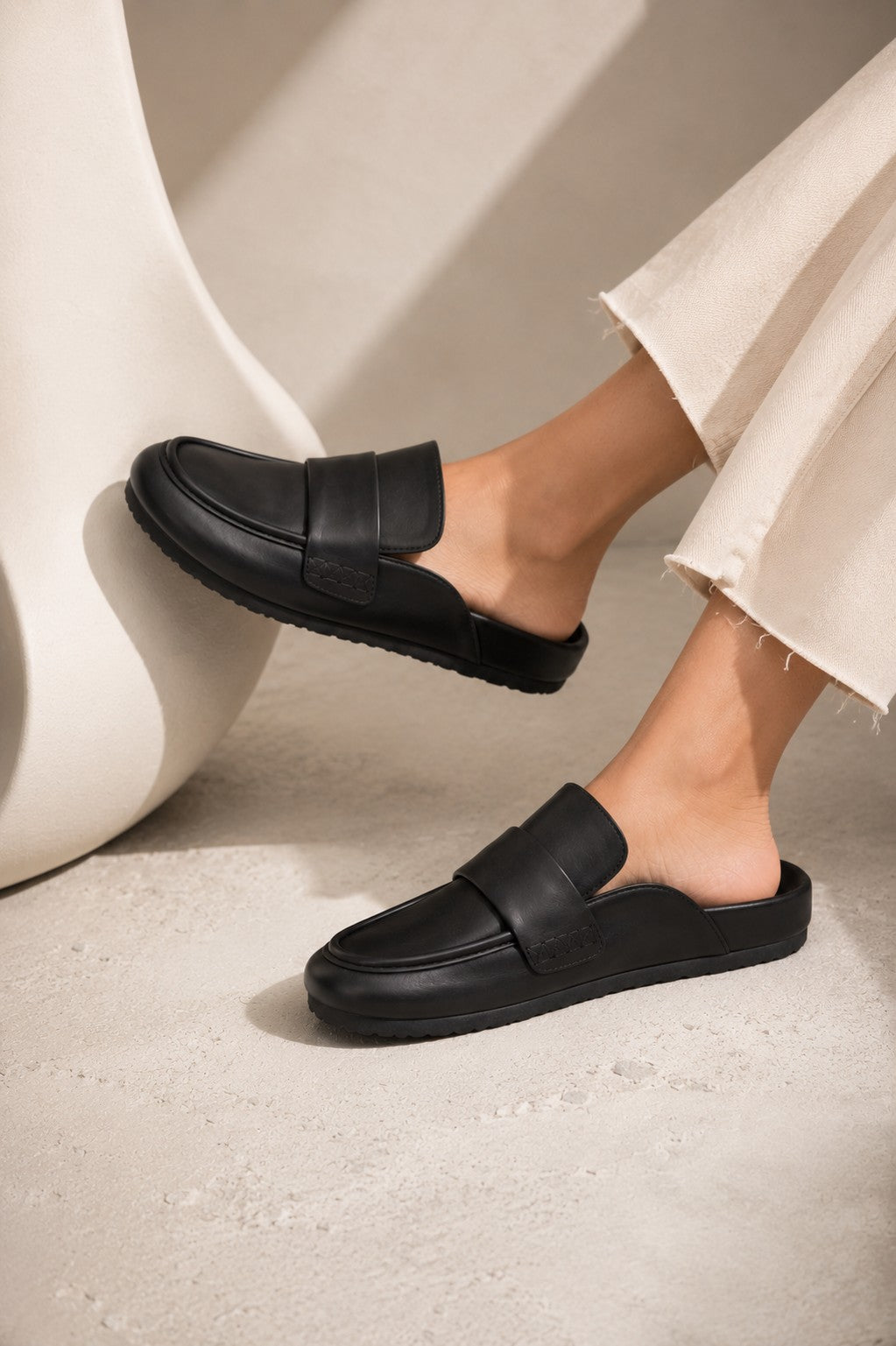 The Nico Black Vegan Leather Loafer
