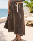 The Aspen Dark Brown Top + Skirt Set - Sold Separately